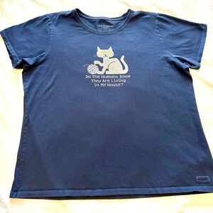 Life Is Good Navy Cat Tee